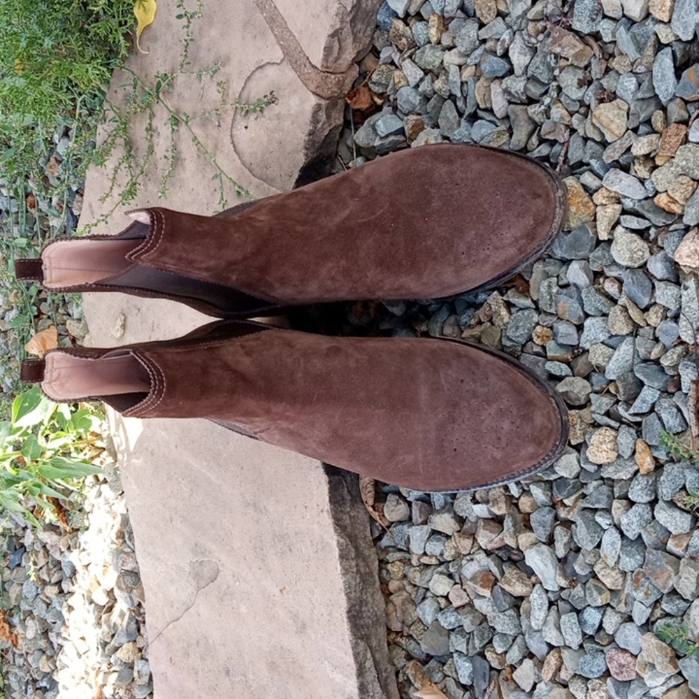 Unützer handmade in Venice brown/chocolate ankle boots size 40 wingtip dressy bo